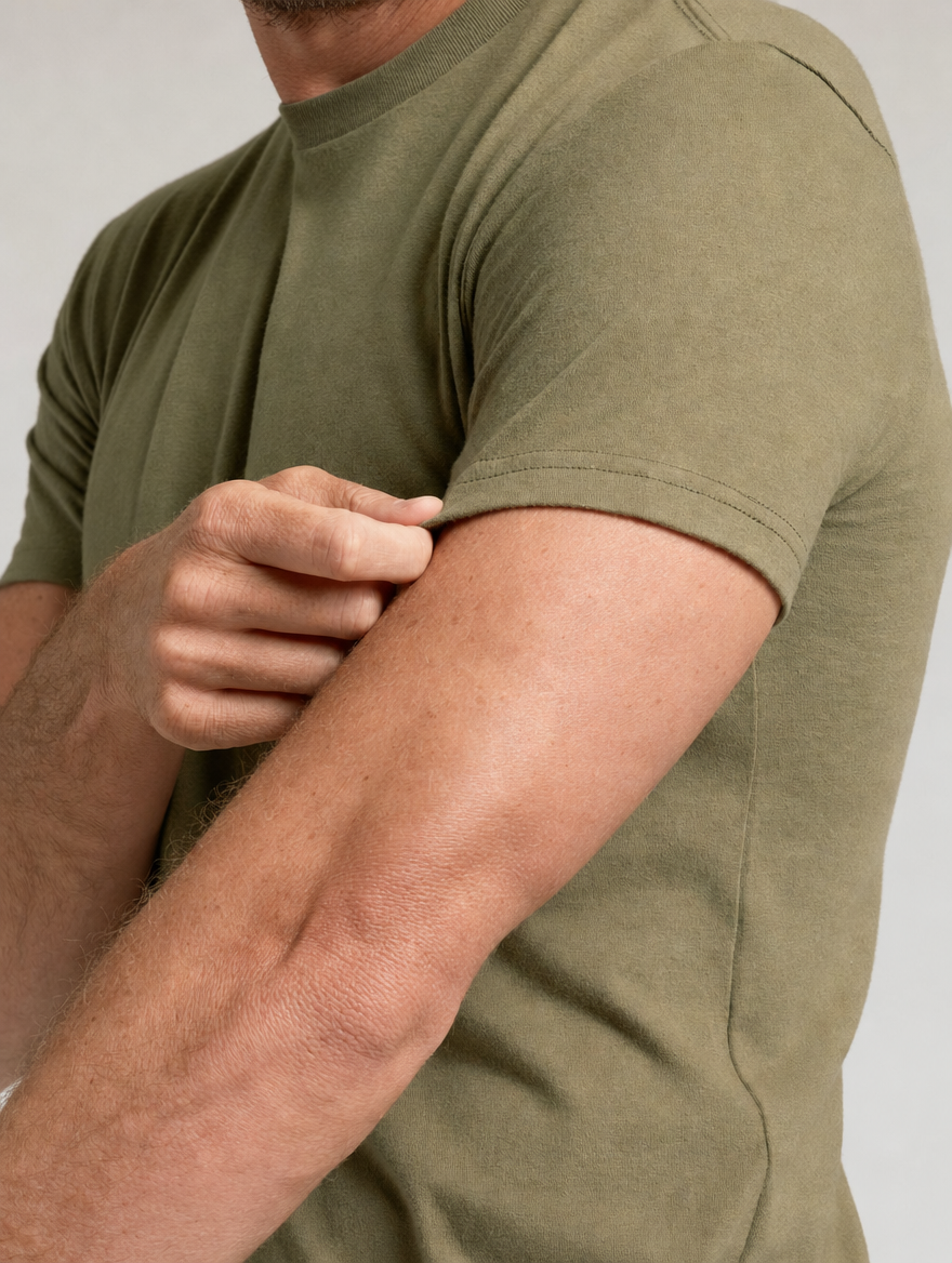 The Milanese Crew - Heather Military Green
