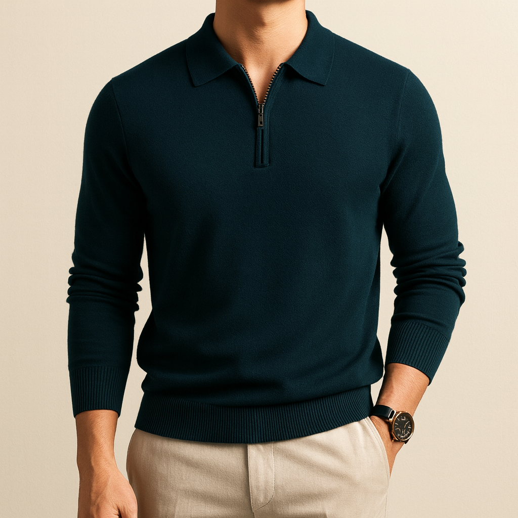 Essential Luxe Zip Sweater