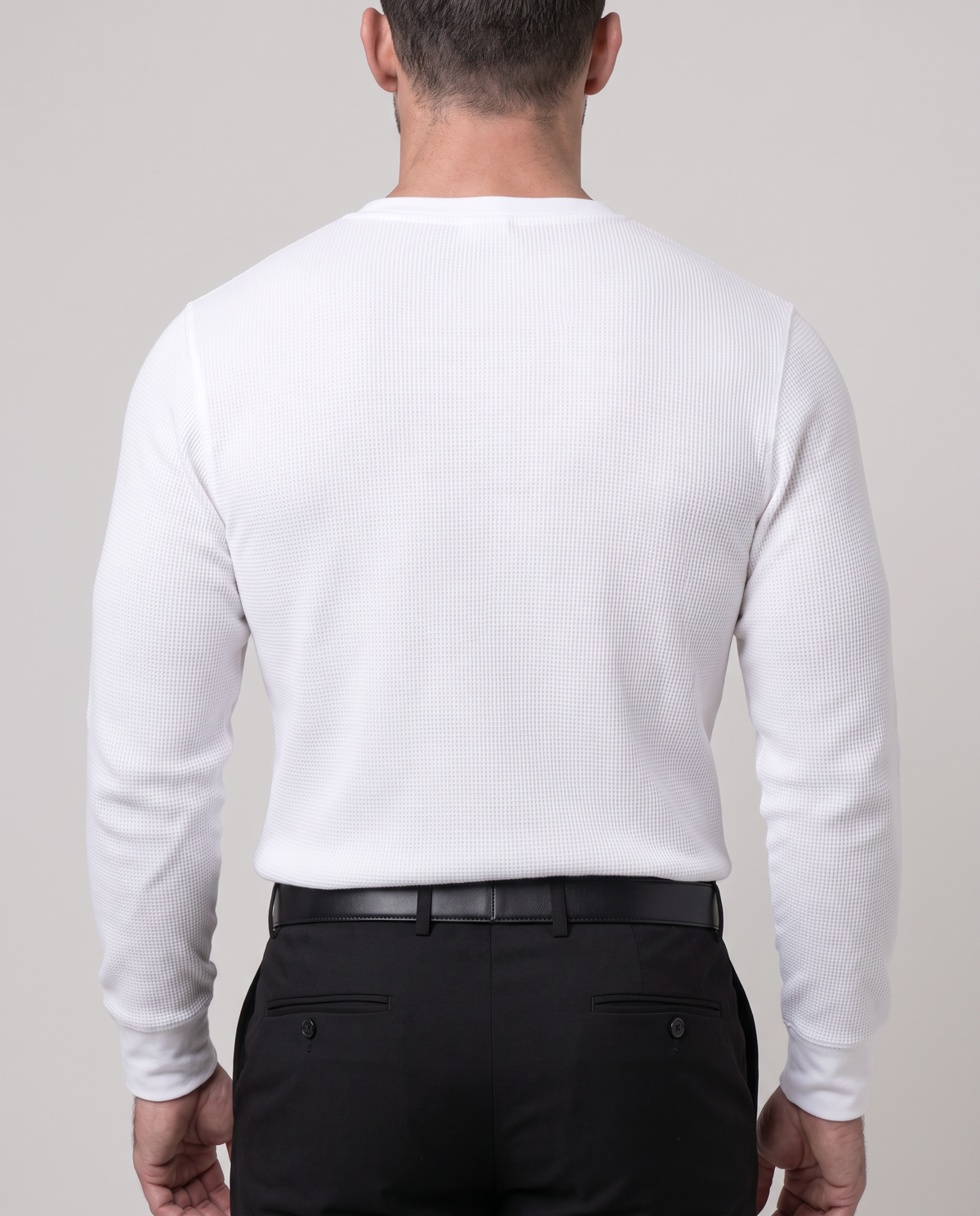 Azzurro Waffle Henley