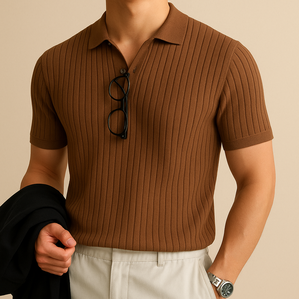 Elastic Casual Polo T-Shirt for Men