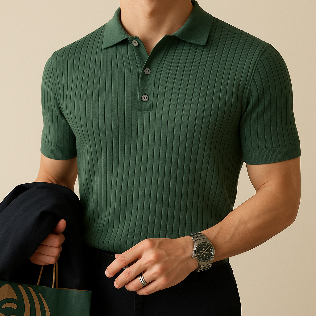 Elastic Casual Polo T-Shirt for Men