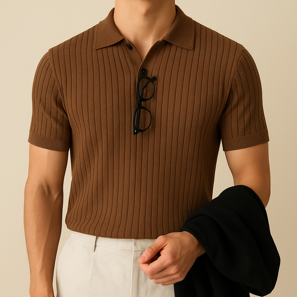 Elastic Casual Polo T-Shirt for Men