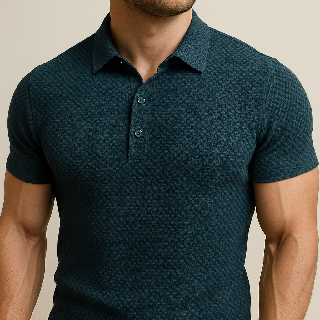 Men Lop-up Hollow Short-sleeved Polo