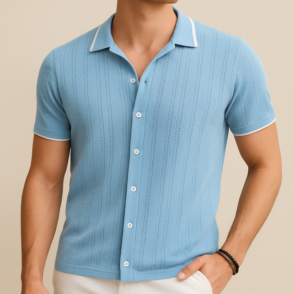 Men’s Casual Breathable Knit Shirt