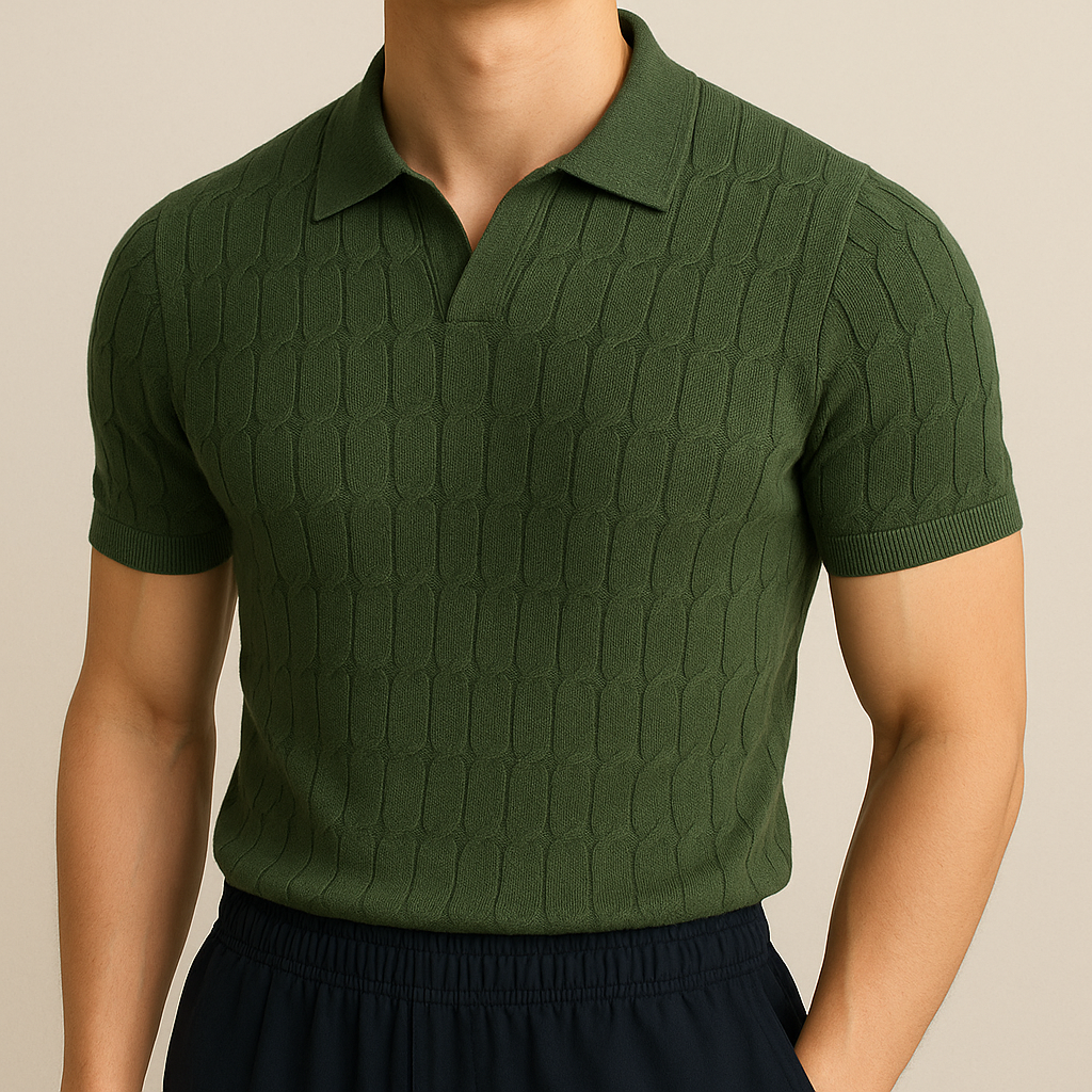 Luxury knitted polo shirt