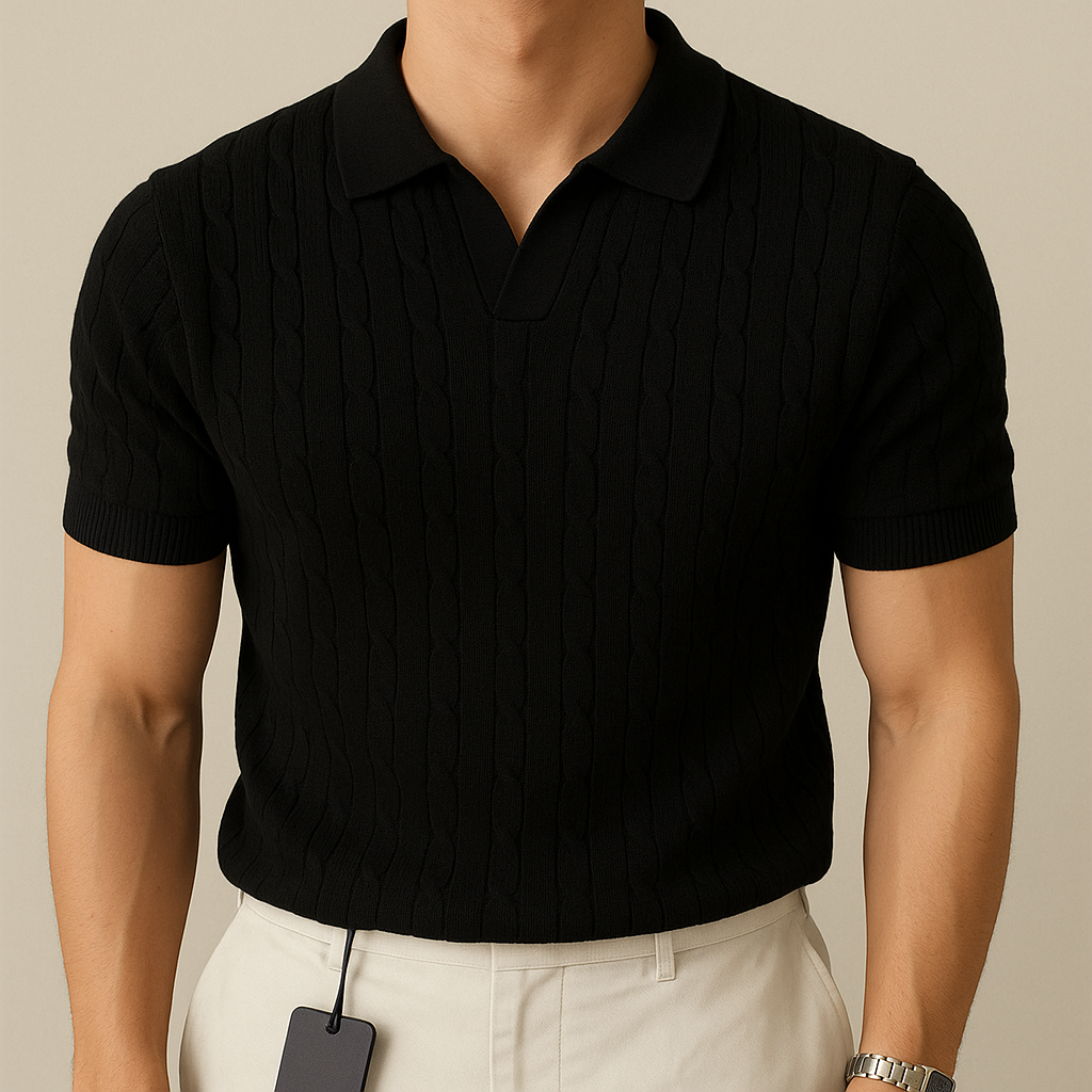 Luxury knitted polo shirt