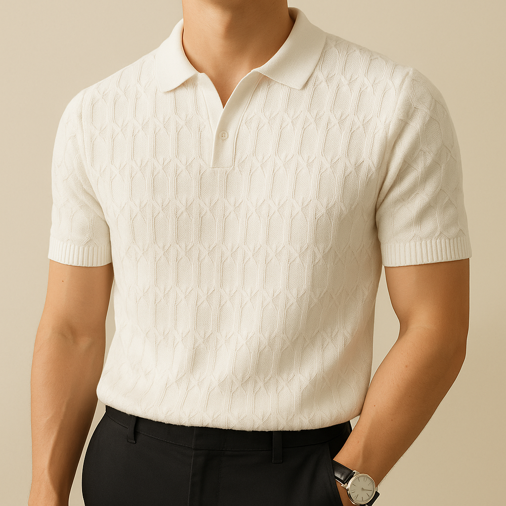 Luxury knitted polo shirt