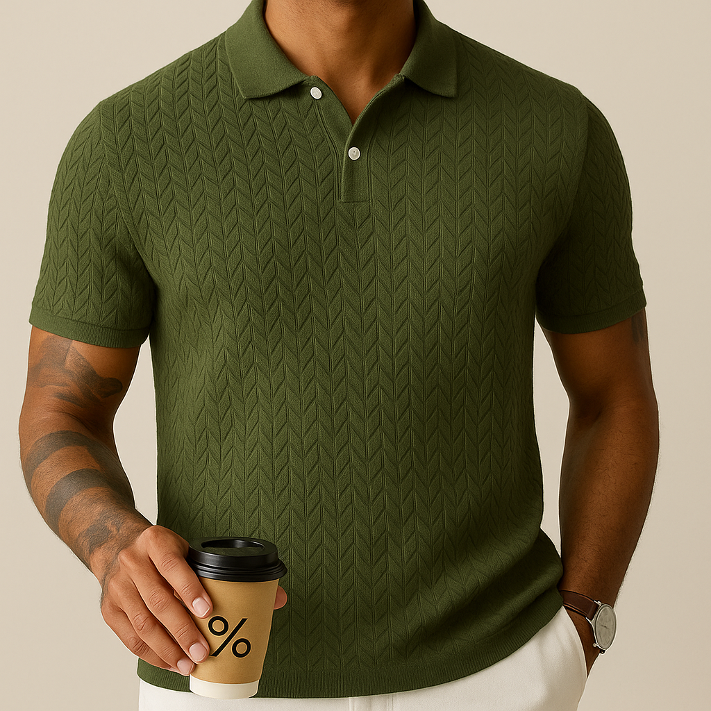 Men's Polo Shirt Modern Lapel Collar