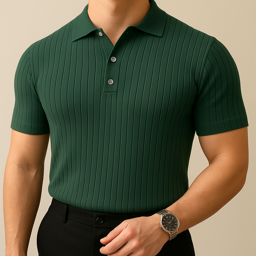 Retro Striped Summer Collar T-Shirt