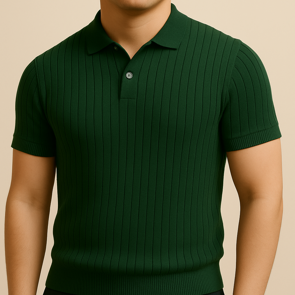 Retro Striped Summer Collar T-Shirt