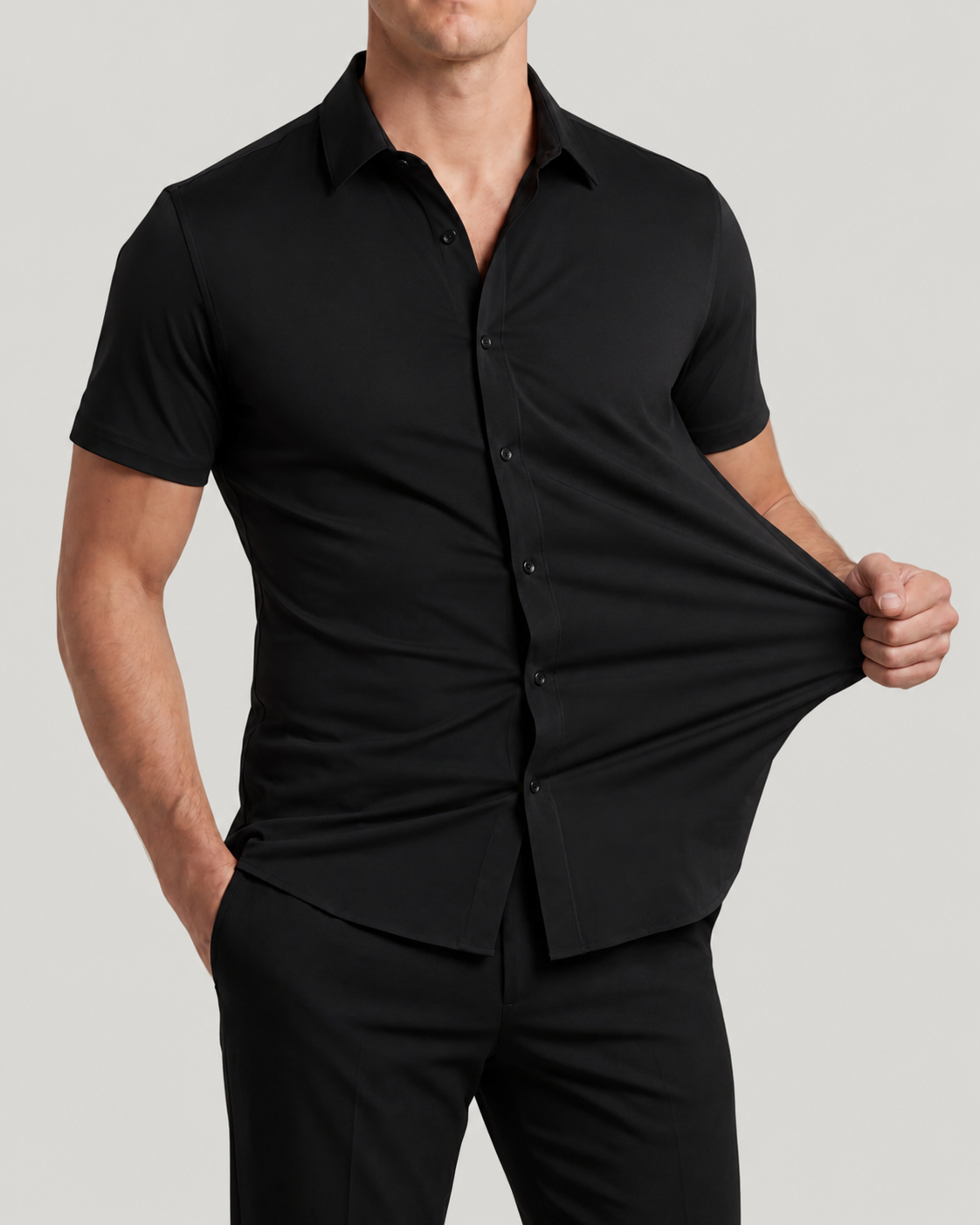 Azzurro Stretch-Hemd