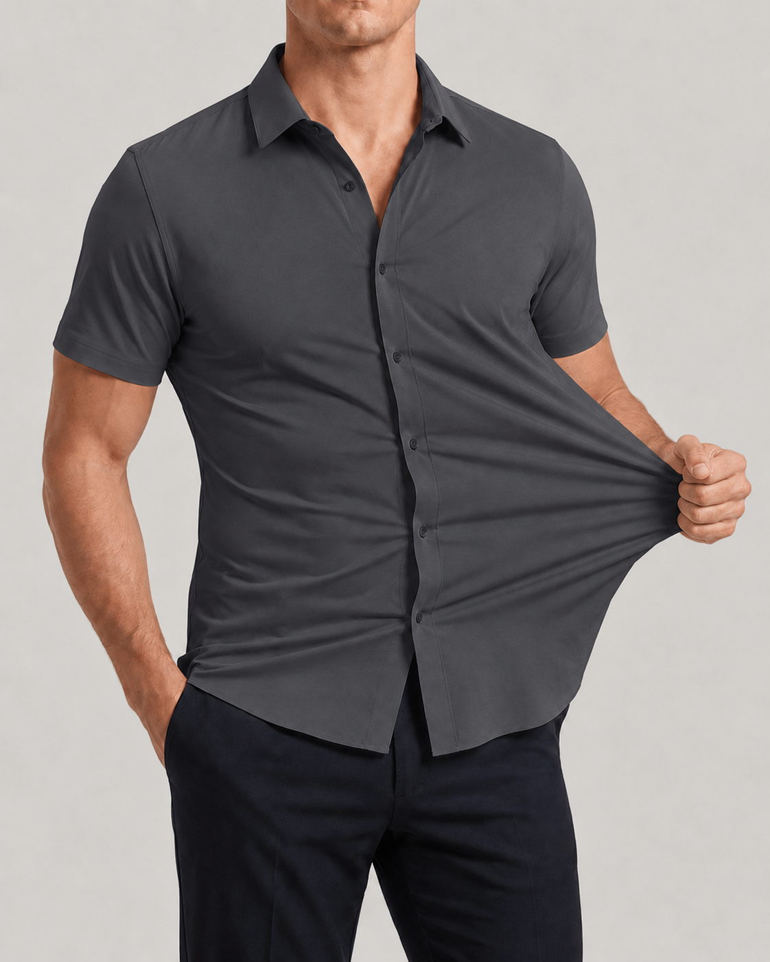 Azzurro Stretch-Hemd