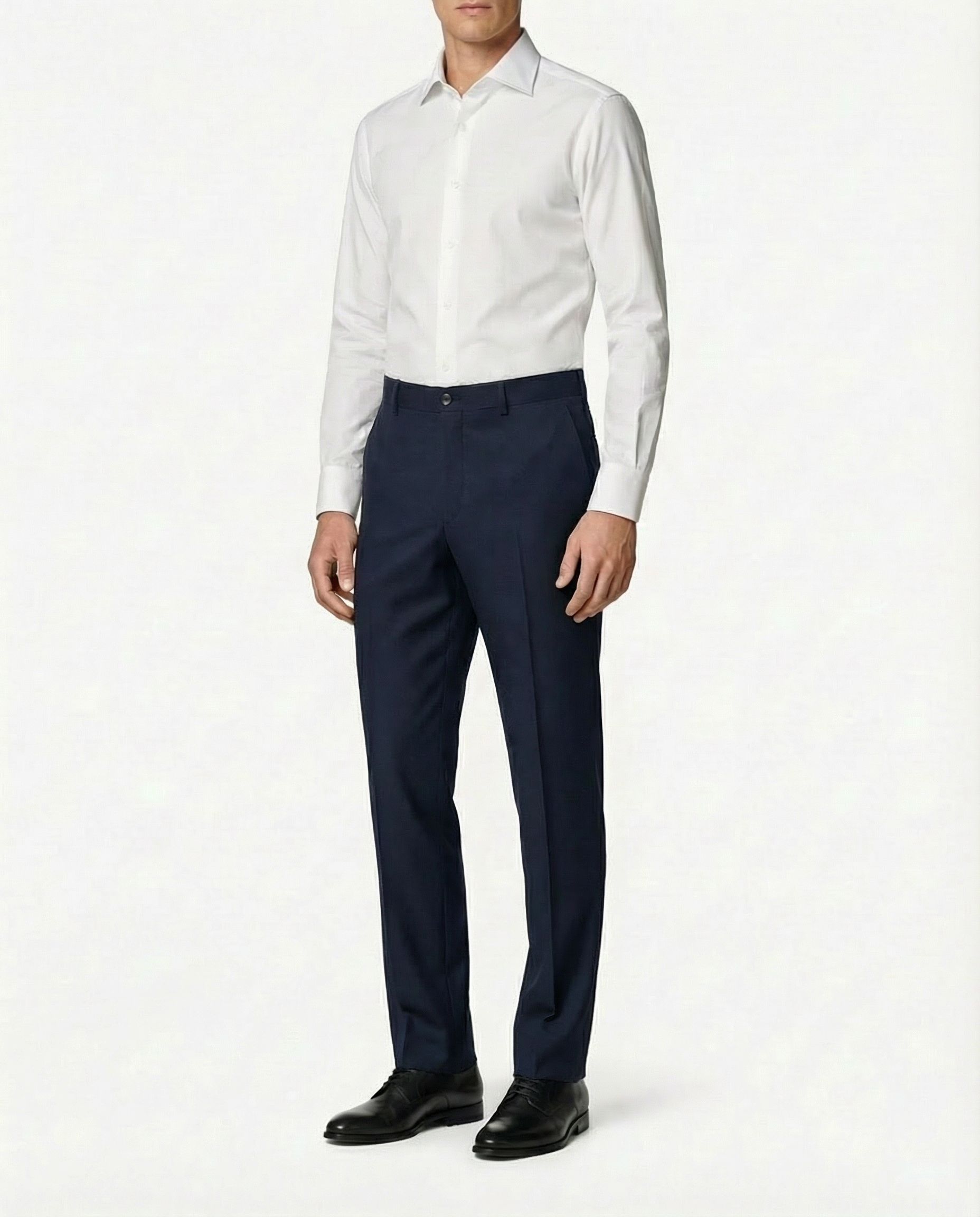 Pantalones de Vestir Elásticos Azzurro