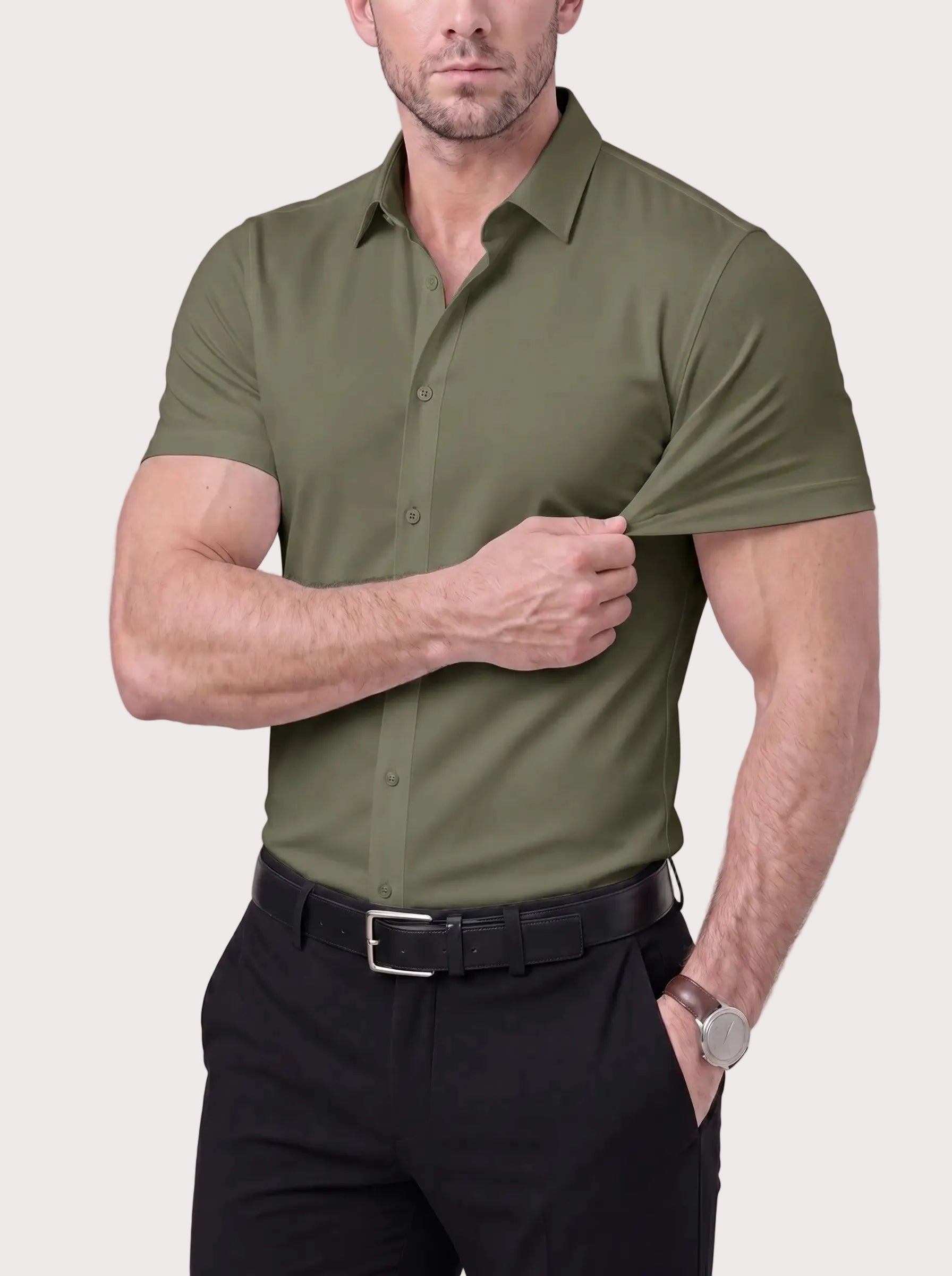Azzurro Stretch Overhemd