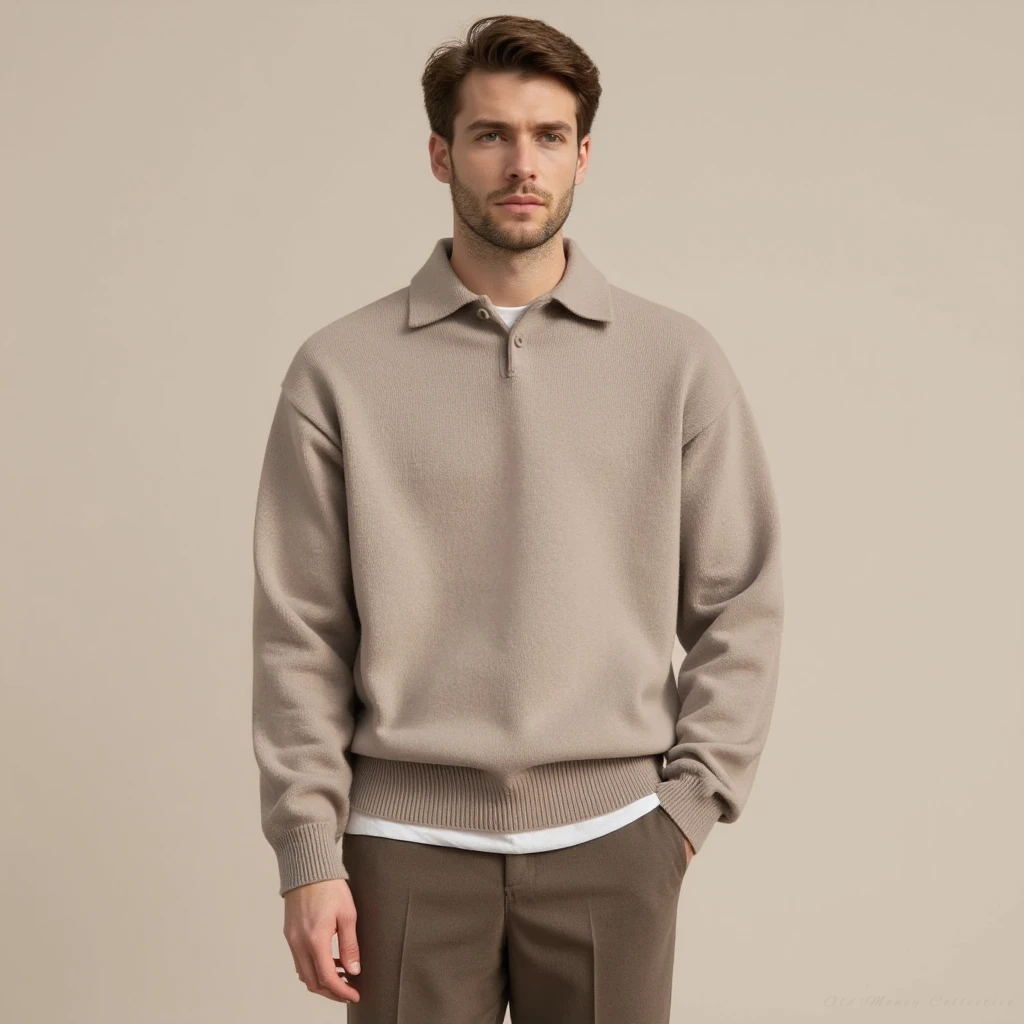 The Cortina Wool Button Half-Zip Sweater