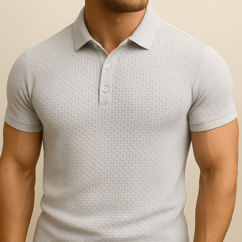 Men Lop-up Hollow Short-sleeved Polo