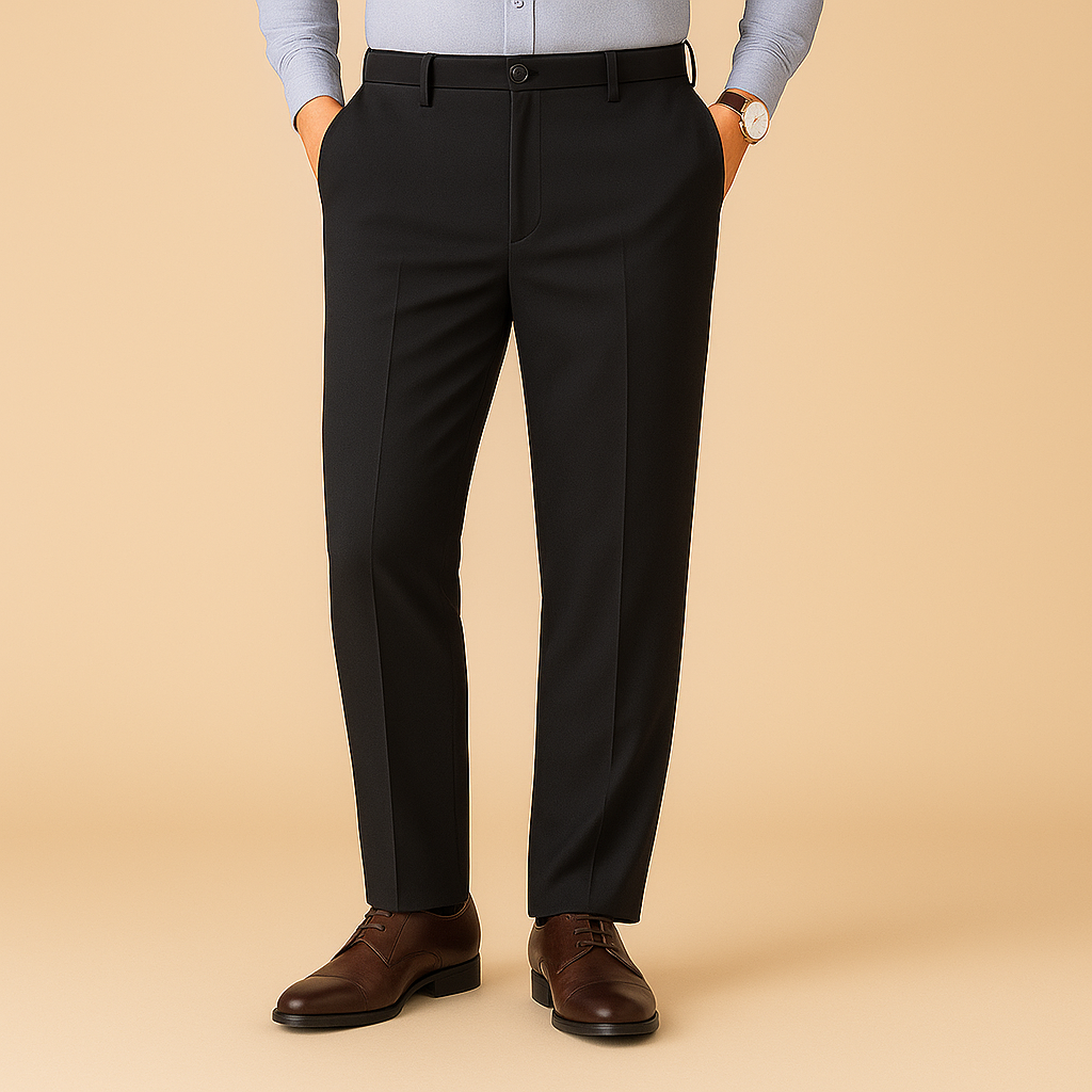 Stretchy Fit Pleated Suit Pants
