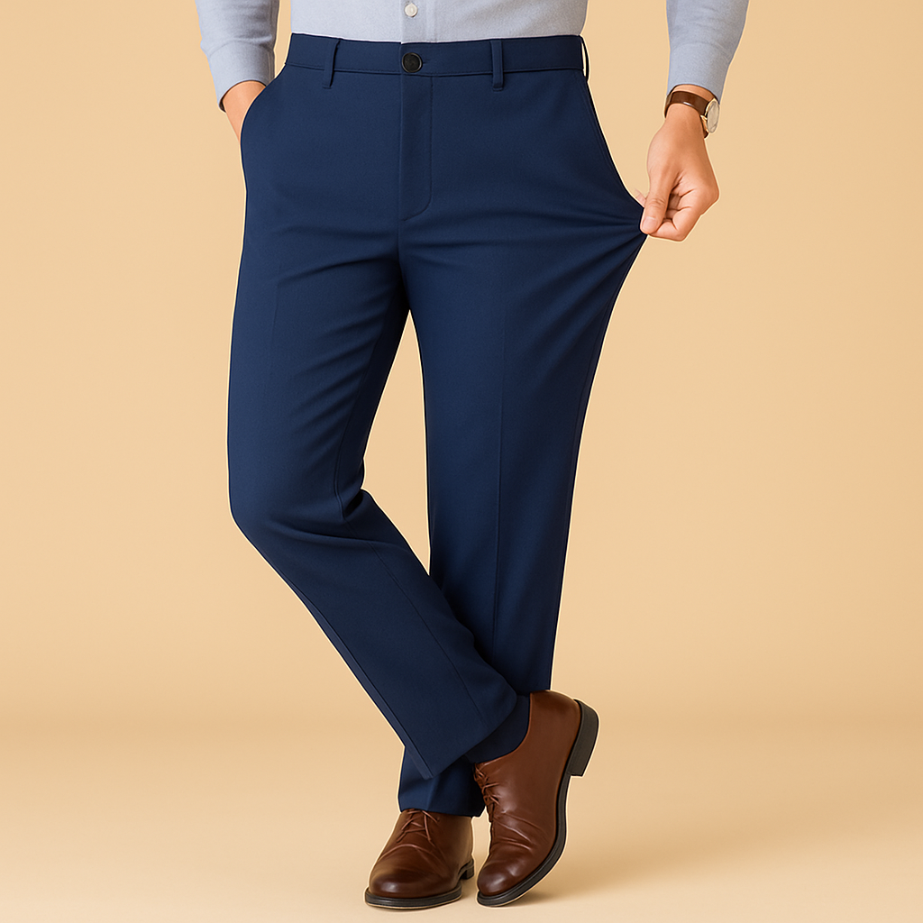 Stretchy Fit Pleated Suit Pants