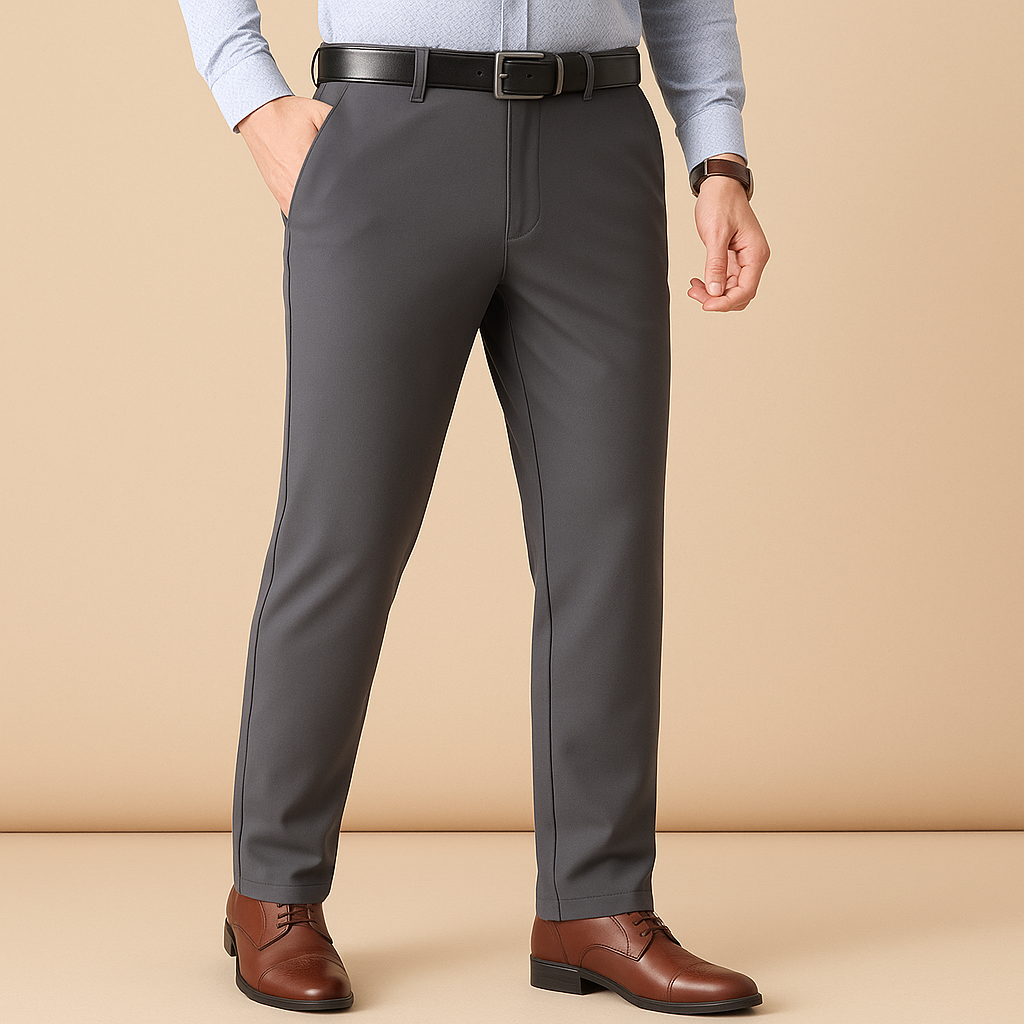 Stretchy Fit Pleated Suit Pants