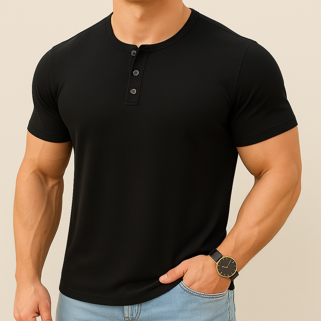 Slim Fit Henley Tee