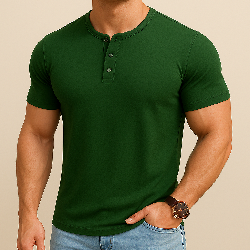 Slim Fit Henley Tee