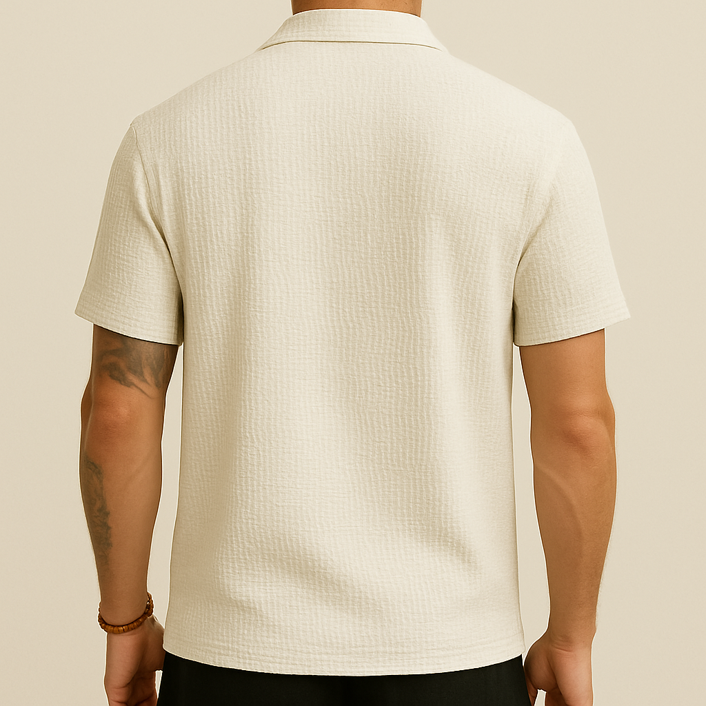 Loose Fit Solid Button-Up Shirt