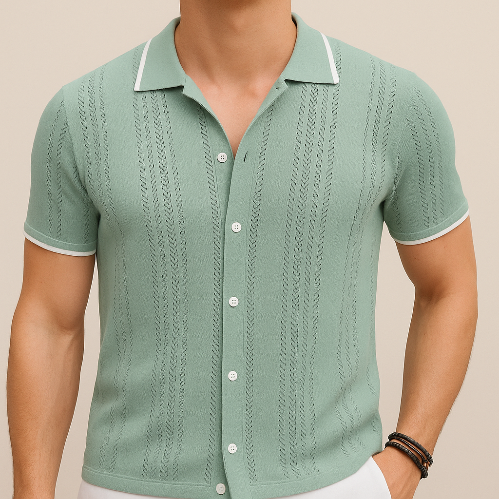 Men’s Casual Breathable Knit Shirt