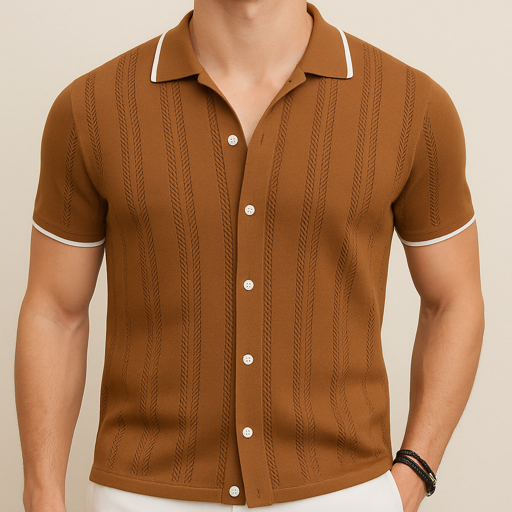 Men’s Casual Breathable Knit Shirt