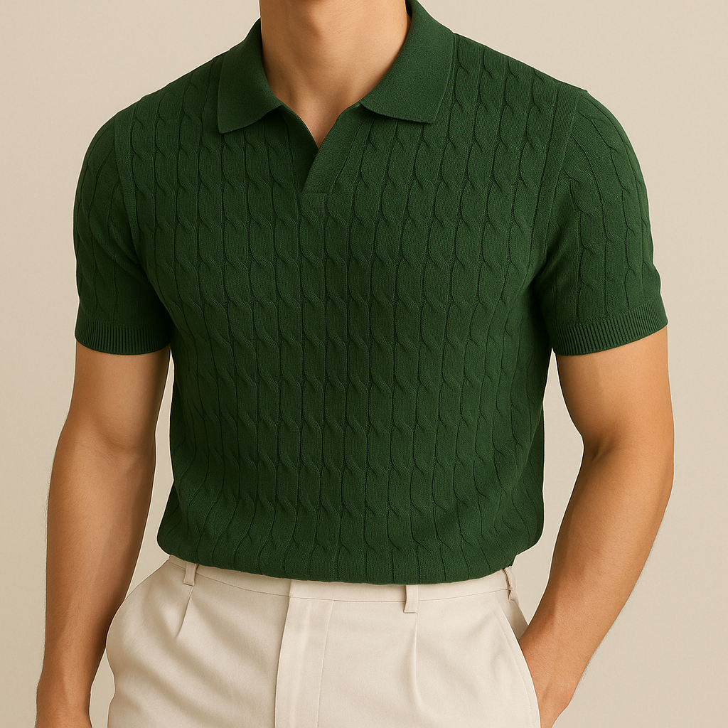Luxury knitted polo shirt