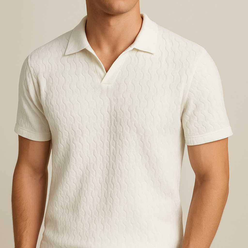 Luxury knitted polo shirt