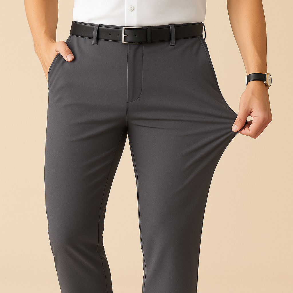 Stretchy Fit Pleated Suit Pants