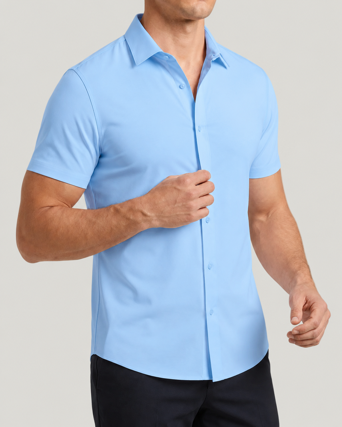 Azzurro Stretch-Hemd