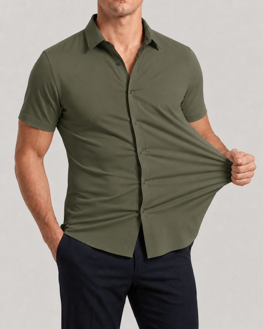Azzurro Stretch-Hemd