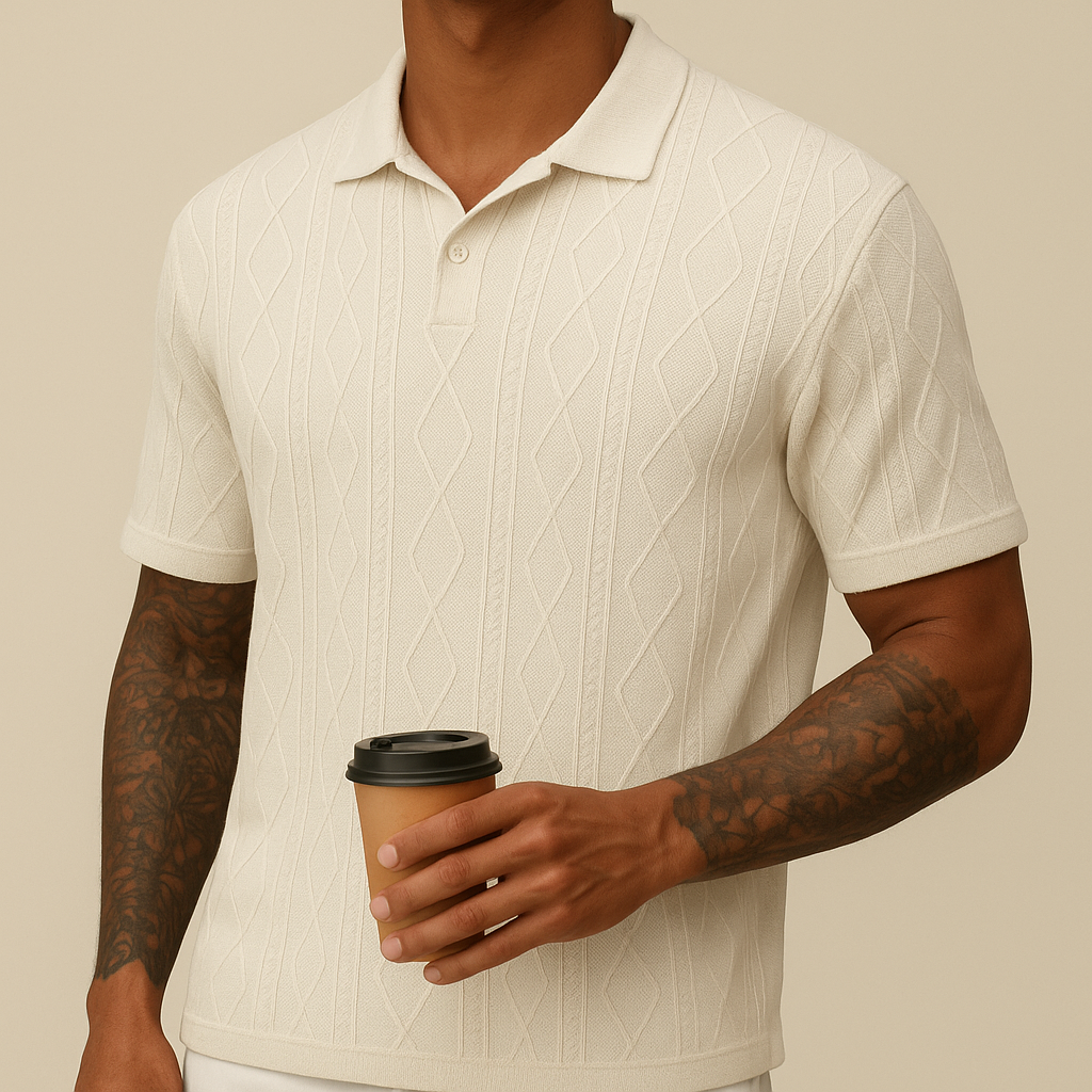 Polo Casual Texturizada Masculina