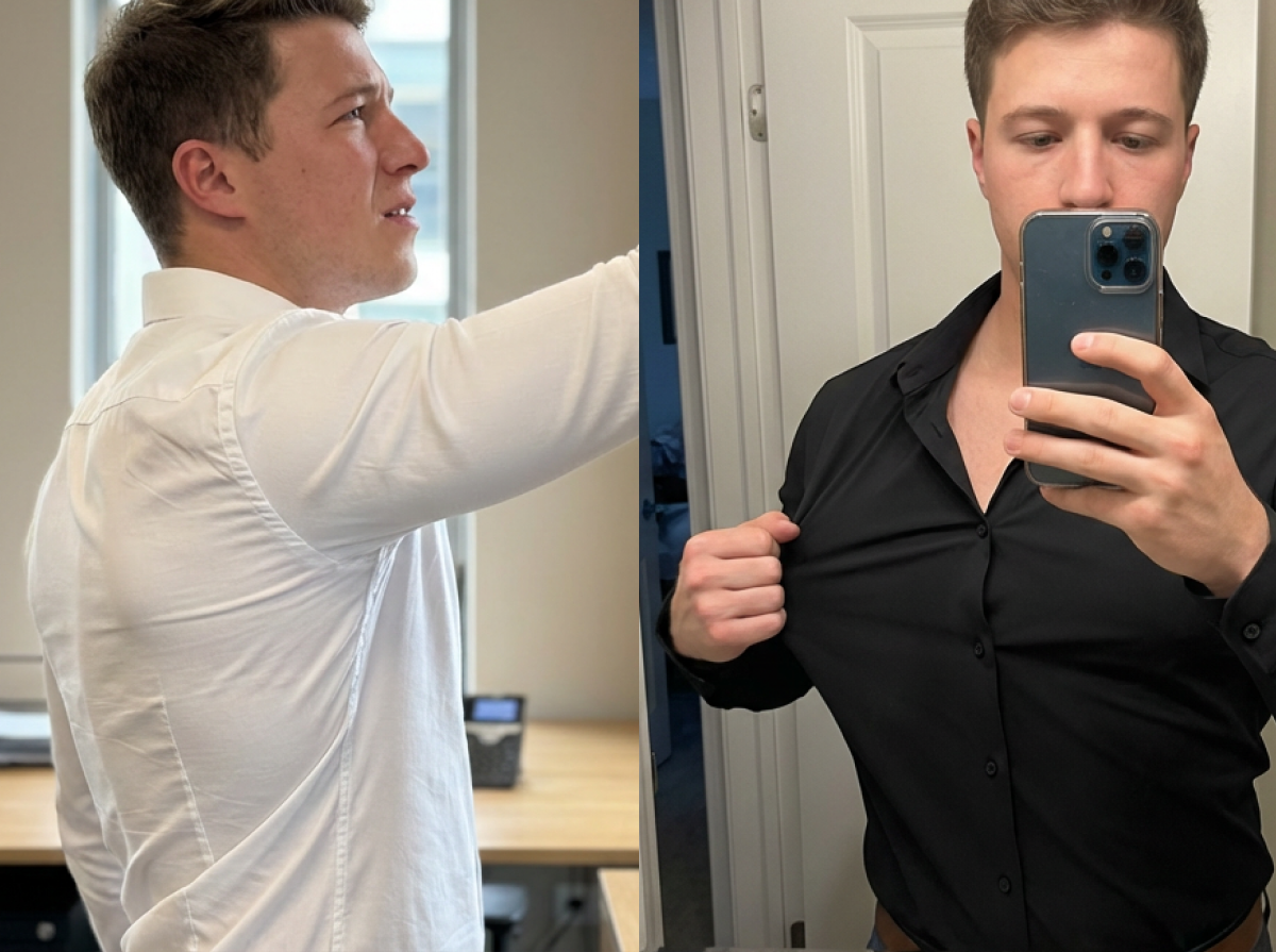 Dress shirt showing mid-day wear