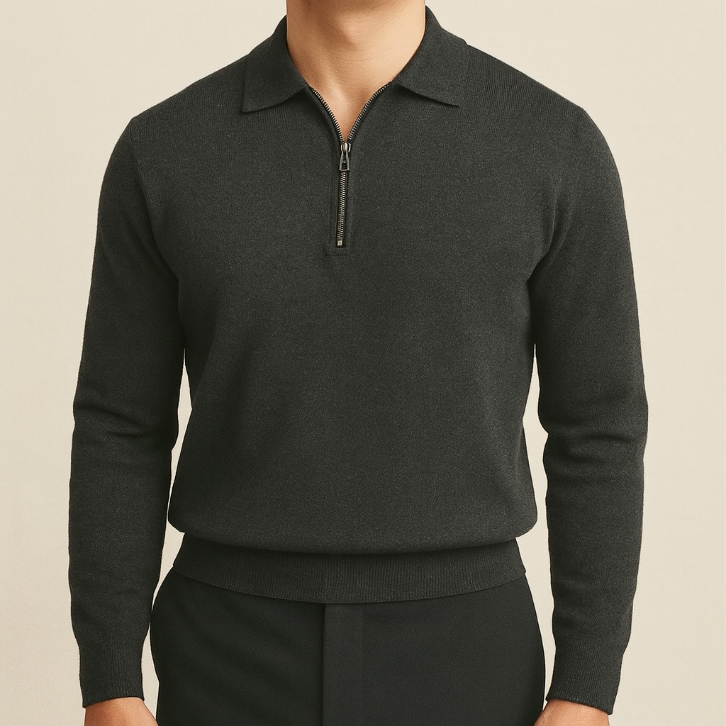 Essential Luxe Zip Sweater