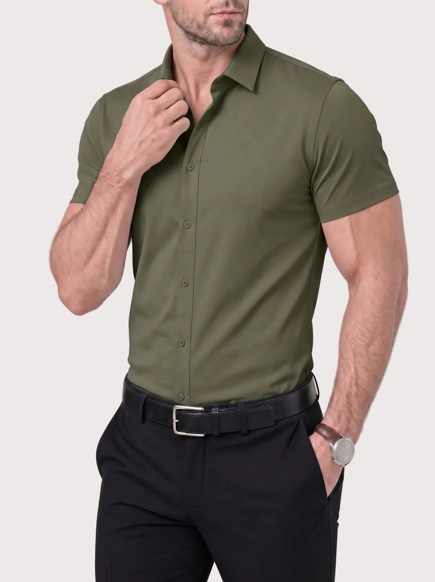 Azzurro Stretch Overhemd