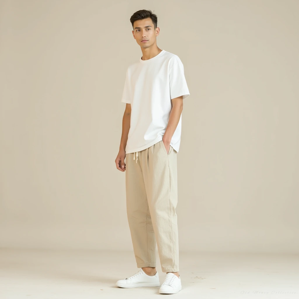 Santorini Linen-Cotton Pantalon